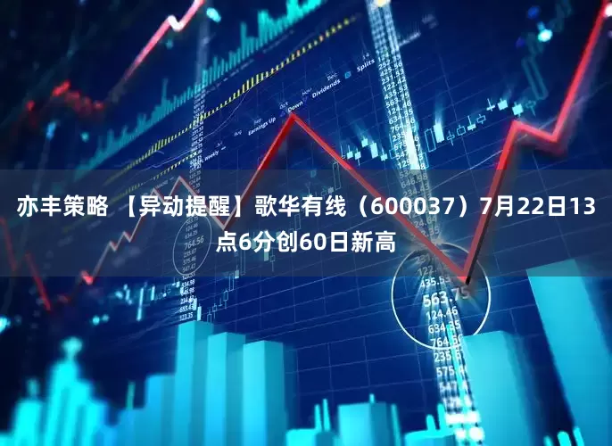 亦丰策略 【异动提醒】歌华有线（600037）7月22日13点6分创60日新高