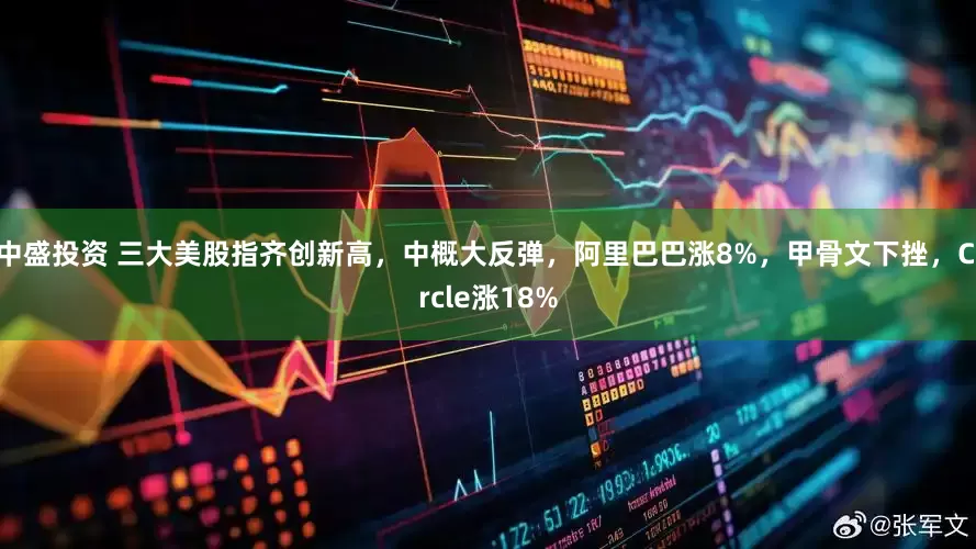 中盛投资 三大美股指齐创新高，中概大反弹，阿里巴巴涨8%，甲骨文下挫，Circle涨18%
