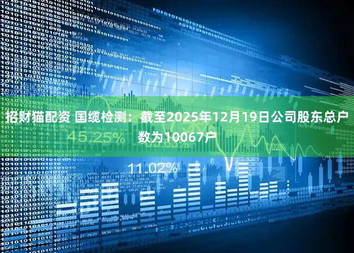 招财猫配资 国缆检测：截至2025年12月19日公司股东总户数为10067户